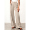 image:imageBTFBM Womens Wide Leg Palazzo Pants Button High Waisted with Pockets Casual Work Summer Outfits Trendy Business 2026Light Khaki