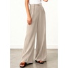 image:imageBTFBM Womens Wide Leg Palazzo Pants Button High Waisted with Pockets Casual Work Summer Outfits Trendy Business 2026Light Khaki