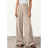 image:imageBTFBM Womens Wide Leg Palazzo Pants Button High Waisted with Pockets Casual Work Summer Outfits Trendy Business 2026Light Khaki