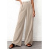 image:imageBTFBM Womens Wide Leg Palazzo Pants Button High Waisted with Pockets Casual Work Summer Outfits Trendy Business 2026Light Khaki