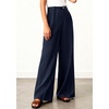 image:imageBTFBM Womens Wide Leg Palazzo Pants Button High Waisted with Pockets Casual Work Summer Outfits Trendy Business 2026Navy