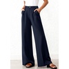 image:imageBTFBM Womens Wide Leg Palazzo Pants Button High Waisted with Pockets Casual Work Summer Outfits Trendy Business 2026Navy