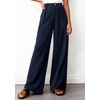 image:imageBTFBM Womens Wide Leg Palazzo Pants Button High Waisted with Pockets Casual Work Summer Outfits Trendy Business 2026Navy