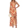 Floral Orange Red