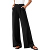 image:imageBTFBM Womens Wide Leg Palazzo Pants Button High Waisted with Pockets Casual Work Summer Outfits Trendy Business 2026Black