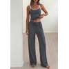 image:imageBTFBM Lounge Sets For Women 2026 Striped 2 Piece Pajama Sets Spaghetti Strap Tops Wide Leg Pants Beach Vacation OutfitsStriped Navy White