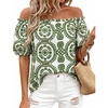 Floral White Army Green