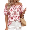 Floral White Red