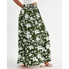 image:imageBTFBM Wide Leg Palazzo Pants for Women 2026 Summer Spring Casual High Waisted Flowy Trousers Boho Beach Vacation OutfitsPrint Army Green White