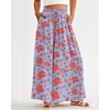 image:imageBTFBM Wide Leg Palazzo Pants for Women 2026 Summer Spring Casual High Waisted Flowy Trousers Boho Beach Vacation OutfitsPrint Light Blue Red