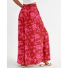 image:imageBTFBM Wide Leg Palazzo Pants for Women 2026 Summer Spring Casual High Waisted Flowy Trousers Boho Beach Vacation OutfitsPrint Red
