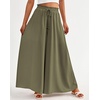 image:imageBTFBM Wide Leg Palazzo Pants for Women 2026 Summer Spring Casual High Waisted Flowy Trousers Boho Beach Vacation OutfitsSolid Army Green