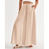 image:imageBTFBM Wide Leg Palazzo Pants for Women 2026 Summer Spring Casual High Waisted Flowy Trousers Boho Beach Vacation OutfitsSolid Beige