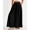 image:imageBTFBM Wide Leg Palazzo Pants for Women 2026 Summer Spring Casual High Waisted Flowy Trousers Boho Beach Vacation OutfitsSolid Black