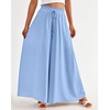 image:imageBTFBM Wide Leg Palazzo Pants for Women 2026 Summer Spring Casual High Waisted Flowy Trousers Boho Beach Vacation OutfitsSolid Blue