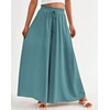 image:imageBTFBM Wide Leg Palazzo Pants for Women 2026 Summer Spring Casual High Waisted Flowy Trousers Boho Beach Vacation OutfitsSolid Blue Green