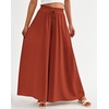 image:imageBTFBM Wide Leg Palazzo Pants for Women 2026 Summer Spring Casual High Waisted Flowy Trousers Boho Beach Vacation OutfitsSolid Brick Red