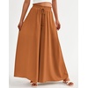image:imageBTFBM Wide Leg Palazzo Pants for Women 2026 Summer Spring Casual High Waisted Flowy Trousers Boho Beach Vacation OutfitsSolid Brown