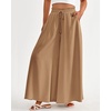 image:imageBTFBM Wide Leg Palazzo Pants for Women 2026 Summer Spring Casual High Waisted Flowy Trousers Boho Beach Vacation OutfitsSolid Khaki