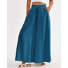 image:imageBTFBM Wide Leg Palazzo Pants for Women 2026 Summer Spring Casual High Waisted Flowy Trousers Boho Beach Vacation OutfitsSolid Lake Blue