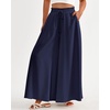 image:imageBTFBM Wide Leg Palazzo Pants for Women 2026 Summer Spring Casual High Waisted Flowy Trousers Boho Beach Vacation OutfitsSolid Navy