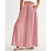 image:imageBTFBM Wide Leg Palazzo Pants for Women 2026 Summer Spring Casual High Waisted Flowy Trousers Boho Beach Vacation OutfitsSolid Pink