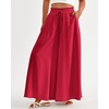 image:imageBTFBM Wide Leg Palazzo Pants for Women 2026 Summer Spring Casual High Waisted Flowy Trousers Boho Beach Vacation OutfitsSolid Red