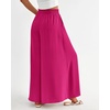 image:imageBTFBM Wide Leg Palazzo Pants for Women 2026 Summer Spring Casual High Waisted Flowy Trousers Boho Beach Vacation OutfitsSolid Rose Red