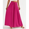 image:imageBTFBM Wide Leg Palazzo Pants for Women 2026 Summer Spring Casual High Waisted Flowy Trousers Boho Beach Vacation OutfitsSolid Rose Red
