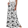 image:imageBTFBM Wide Leg Palazzo Pants for Women 2026 Summer Spring Casual High Waisted Flowy Trousers Boho Beach Vacation OutfitsPrint Black