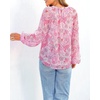 image:imageBTFBM Blouses for Women Dressy Casual Floral Summer Boho Tops V Neck Lightweight Long Sleeve Shirts Spring Clothes 2026Floral Print Pink