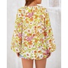 image:imageBTFBM Blouses for Women Dressy Casual Floral Summer Boho Tops V Neck Lightweight Long Sleeve Shirts Spring Clothes 2026Floral Yellow