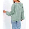 image:imageBTFBM Blouses for Women Dressy Casual Floral Summer Boho Tops V Neck Lightweight Long Sleeve Shirts Spring Clothes 2026Leopard Green