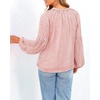 image:imageBTFBM Blouses for Women Dressy Casual Floral Summer Boho Tops V Neck Lightweight Long Sleeve Shirts Spring Clothes 2026Leopard Pink