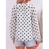 image:imageBTFBM Blouses for Women Dressy Casual Floral Summer Boho Tops V Neck Lightweight Long Sleeve Shirts Spring Clothes 2026Polka Dot White Black