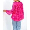 image:imageBTFBM Blouses for Women Dressy Casual Floral Summer Boho Tops V Neck Lightweight Long Sleeve Shirts Spring Clothes 2026White Flower Rose Red
