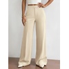 image:imageBTFBM Womens Dress Pants 2026 Fall Wide Leg High Waisted Palazzo Pants Business Casual Work Trousers Slacks PocketsBeige