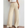 image:imageBTFBM Womens Dress Pants 2026 Fall Wide Leg High Waisted Palazzo Pants Business Casual Work Trousers Slacks PocketsBeige