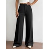 image:imageBTFBM Womens Dress Pants 2026 Fall Wide Leg High Waisted Palazzo Pants Business Casual Work Trousers Slacks PocketsBlack