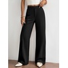 image:imageBTFBM Womens Dress Pants 2026 Fall Wide Leg High Waisted Palazzo Pants Business Casual Work Trousers Slacks PocketsBlack
