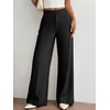 image:imageBTFBM Womens Dress Pants 2026 Fall Wide Leg High Waisted Palazzo Pants Business Casual Work Trousers Slacks PocketsBlack