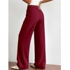 image:imageBTFBM Womens Dress Pants 2026 Fall Wide Leg High Waisted Palazzo Pants Business Casual Work Trousers Slacks PocketsBurgundy