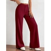 image:imageBTFBM Womens Dress Pants 2026 Fall Wide Leg High Waisted Palazzo Pants Business Casual Work Trousers Slacks PocketsBurgundy
