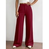 image:imageBTFBM Womens Dress Pants 2026 Fall Wide Leg High Waisted Palazzo Pants Business Casual Work Trousers Slacks PocketsBurgundy