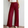 image:imageBTFBM Womens Dress Pants 2026 Fall Wide Leg High Waisted Palazzo Pants Business Casual Work Trousers Slacks PocketsBurgundy