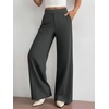 image:imageBTFBM Womens Dress Pants 2026 Fall Wide Leg High Waisted Palazzo Pants Business Casual Work Trousers Slacks PocketsDark Grey