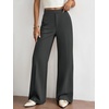 image:imageBTFBM Womens Dress Pants 2026 Fall Wide Leg High Waisted Palazzo Pants Business Casual Work Trousers Slacks PocketsDark Grey
