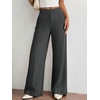 image:imageBTFBM Womens Dress Pants 2026 Fall Wide Leg High Waisted Palazzo Pants Business Casual Work Trousers Slacks PocketsDark Grey