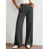 image:imageBTFBM Womens Dress Pants 2026 Fall Wide Leg High Waisted Palazzo Pants Business Casual Work Trousers Slacks PocketsDark Grey