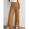 image:imageBTFBM Womens Dress Pants 2026 Fall Wide Leg High Waisted Palazzo Pants Business Casual Work Trousers Slacks PocketsKhaki